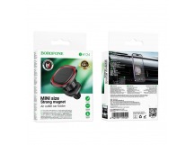 Автодержатель BOROFONE BH124 магнитный в дефлектор черно-красный