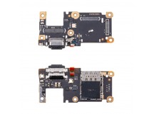 Шлейф (плата) для Xiaomi 11T/11T Pro + системный разъем + разъем сим + микрофон (100% components)