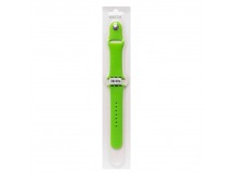 Силиконовый ремешокдля часов Apple Watch 38/40/41мм силикон на кнопке (S) зеленый