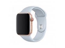 Силиконовый ремешокдля часов Apple Watch 38/40/41мм силикон на кнопке (S) серебристый