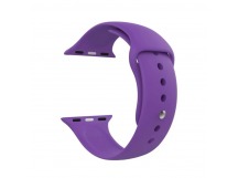 Силиконовый ремешокдля часов Apple Watch 38/40/41мм силикон на кнопке (S) фиолетовый