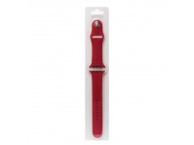 Силиконовый ремешокдля часов Apple Watch 42/44/45мм силикон на кнопке (L) красный