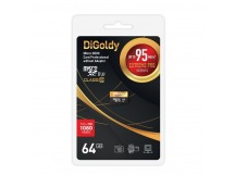 Карта памяти MicroSD 64GB Digoldy Class 10 Extreme Pro UHS-I U3 (95 Mb/s) без адаптера