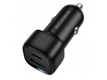 Адаптер автомобильный BOROFONE BZ34B 38W (PD20W+QC3.0) черный