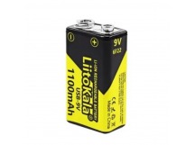 Аккумуляторные батарейки "Крона" 6LR61 LiitoKala 1100 mAh (9V, 2 шт. в кейсе, перезаряжаемые от Type-C)