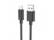 Кабель USB - MicroUSB Hoco X88 (2.4A, 2 м) Черный