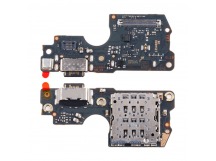 Шлейф для Xiaomi Redmi Note 14 Pro 4G (24116RACCG) плата системный разъем/разъем SIM/микрофон - Премиум