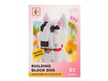 Конструктор - "Dog series" собака (4) (white/black) (240217)