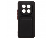 Чехол-накладка - SC337 с картхолдером для "Xiaomi Redmi Note 14 Pro 4G" (black) (240447)