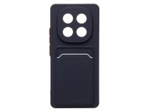 Чехол-накладка - SC337 с картхолдером для "Xiaomi Redmi Note 14 Pro 4G" (dark blue) (240448)