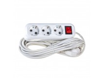 Удлинитель SMARTBUY, 3 гнезда 7 метра 16А/3,5кВт с выкл. и заземлением ПВС 3х1,0