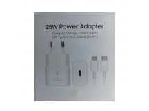 Сетевое ЗУ SAMSUNG EP-T2510 + кабель Type-C/Type-C (PD/3A/25W) белое ORG