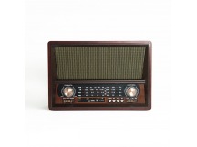 Радиоприёмник БЗРП РП-340 (УКВ 64-108МГц, СВ, КВ,4*R20, 220V, BT/USB/SD/microSD/AUX)