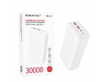 Внешний аккумулятор 30 000 mAh BOROFONE BJ80B (2USB QC3.0/PD 20W/Micro/LED инд) белый