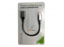 Переходник OTG - Lightning RECRSI OT-G06 черный