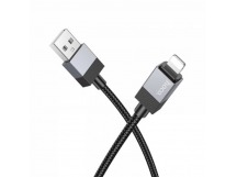 Кабель USB - Lightning HOCO X110 (2,4А/1m/текстиль) черный