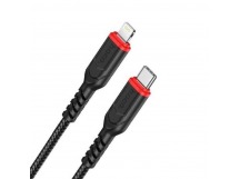 Кабель Lightning - Type-C HOCO X59 (20W/3A/3m/текстиль) черный