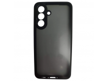 Чехол силиконовый Samsung S24 матовый с окантовкой черный