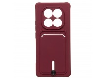 Чехол-накладка - SC304 с картхолдером для "Xiaomi Redmi Note 14 Pro 4G" (bordo) (240445)