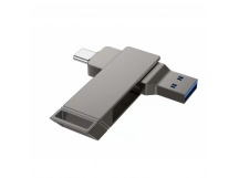 USB карта памяти HOCO UD15 256ГБ USB 3.2 + Type-C (серый)