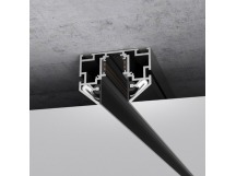 Магнитный шинопровод SLIM + профиль-держатель для натяжных потолков, 2 метра (чёрный), шт