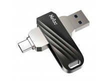 Флеш-накопитель USB 3.0 128GB Netac US11 Dual  чёрный/серебро (USB 3.0/Type C)