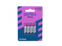 Элемент питания FR03 AAA Lithium 1.5V Perfeo BL-4