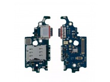 Шлейф для Samsung Galaxy S21 (G991B/EU version) плата системный разъем/разъем SIM/микрофон - Премиум