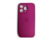 Чехол силиконовый Silicone Case ORG iPhone 15 Pro Max (защита камеры) темно-розовый