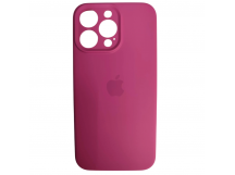 Чехол силиконовый Silicone Case ORG iPhone 15 Pro Max (защита камеры) темно-розовый