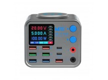 Зарядная станция MaAnt DianBa No.1 Pro (200W, 9 портов, 6USB/USB-QC/2Type-C-PD, Qi 10W, LCD)