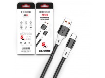 Кабель USB - TypeC DEESPI DS79 5a Silicone  (черный) 1м