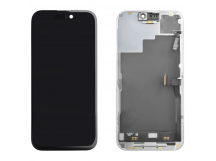 Дисплей для iPhone 15 Pro + тачскрин черный с рамкой 100% (REF) с датчиком