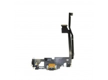 Шлейф для iPhone 12 Pro Max + разъем зарядки + микрофон (черный) 100%