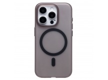 Чехол-накладка - SM038 SafeMag для "Apple iPhone 15 Pro Max" (black/matte transparent) (240532)