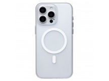 Чехол-накладка - SM038 SafeMag для "Apple iPhone 15 Pro Max" (white/matte transparent) (240533)