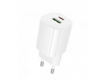 Адаптер сетевой BOROFONE BA104A PD 20W + Q.C3.0 (белый)
