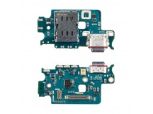 Шлейф (плата) для Samsung S911 Galaxy S23 + сист. разъем + разъем гарнит (100% components)