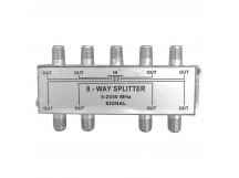 Делитель на 8ТВ 1вход F-гн. - 8 выходов F-гн. 5-2050МГц Сигнал