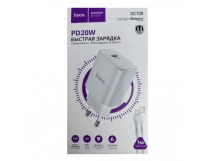 Сетевое ЗУ HOCO DC128 + кабель Lightning/Type-C (PD 20W) белое