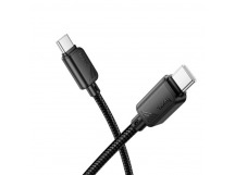 Кабель Type-C - Type-C HOCO X113 (60W/3A/1m/текстиль) черный
