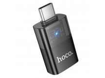 Переходник USB - Type-C Hoco UA36B (black)