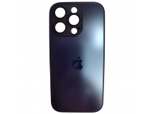 Чехол силикон-пластик iPhone 16 Pro стеклянный матовый с логотипом фиолетовый
