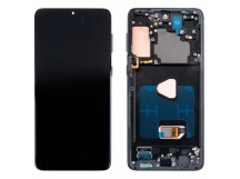 Дисплей для Samsung Galaxy S21+ (G996B) модуль с рамкой Черный - OR Ref. (SP)
