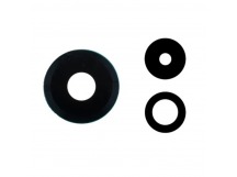 Стекло камеры для Xiaomi 12 Lite (2203129G) в сборе с рамкой Черный