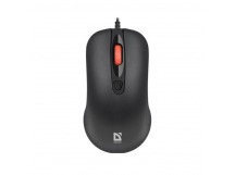 Мышь проводная DEFENDER Omega MB-522, 4кнопки,1000-1200dpi,1,8м, черный (1/40)
