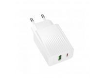 Адаптер сетевой BOROFONE BAS76A PD30W + QC 3.0 (белый)