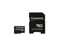 MicroSD  64GB Transcend Class 10 + SD адаптер