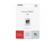 MicroSDXC  256GB  Smart Buy Class 10 Pro UHS-I U3 (70/90 Mb/s) + SD адаптер