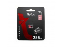 MicroSDXC  256GB  Netac  P500  Extreme Pro  Class 10 UHS-I A1 V30 (100 Mb/s) без адаптера